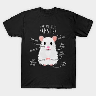 Teddy Bear Long-Haired Syrian Hamster Anatomy T-Shirt